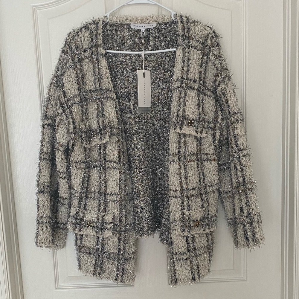 Endless rose sweater jacket top and skirt size small